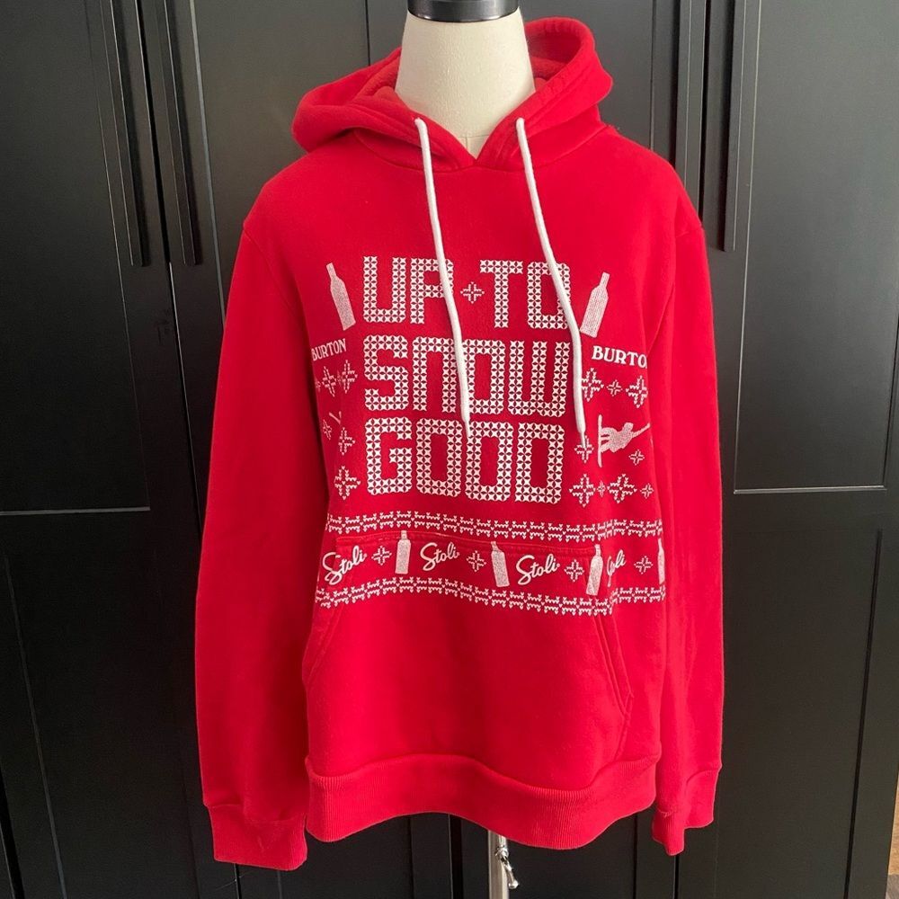 Burton X Stoli Up To Snow Good Fleece Lined Hoodie Sweatshirt Size L
